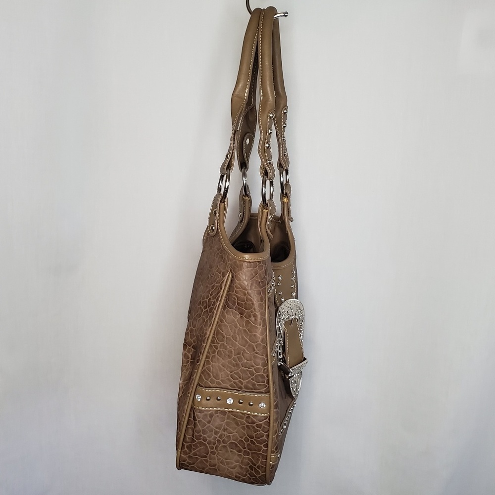 Rustic Coutures - Brown Leather Silver Rhinestone - Picture 4 of 8